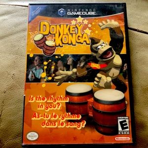 Donkey Konga - Nintendo GameCube - Complete and Good Condition - No Bongos